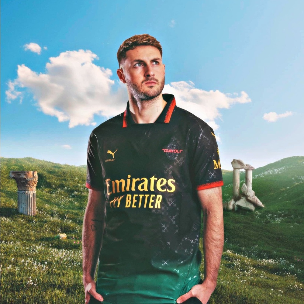 GIMÉNEZ #7 BLACK AUTHENTIC JERSEY PUMA X AC MILAN X OFF-WHITE™ 2024/25